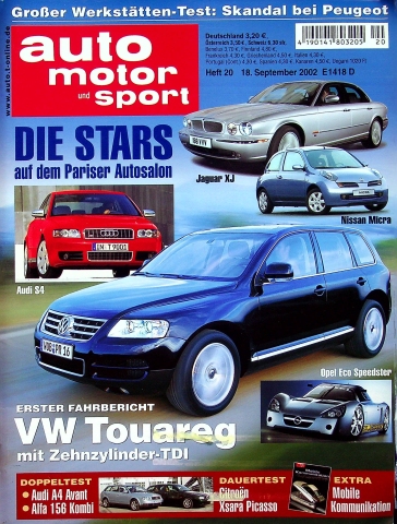 Deckblatt Auto Motor und Sport (20/2002)